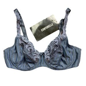 Conturelle Full Coverage Pin Stripe Lace Underwire Bra 34 C